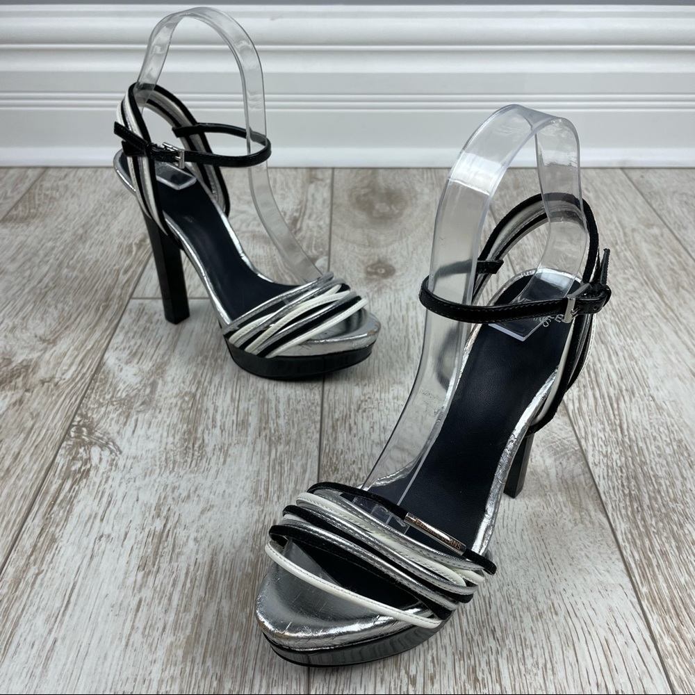 VERSACE JEANS 37 strappy platforms sandals heels
